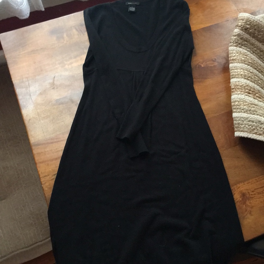 BCBG black scoop neck sweater dress